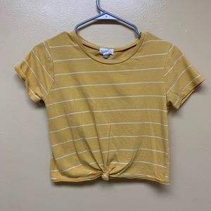 Full Tilt Yellow Cropped Tee